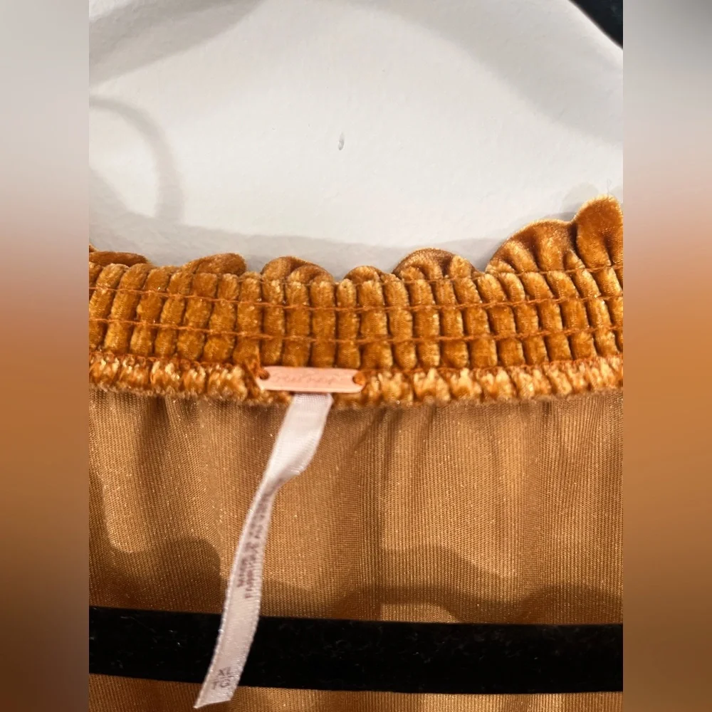 Free People Orange Velvet Blouse - Picture 8 of 8